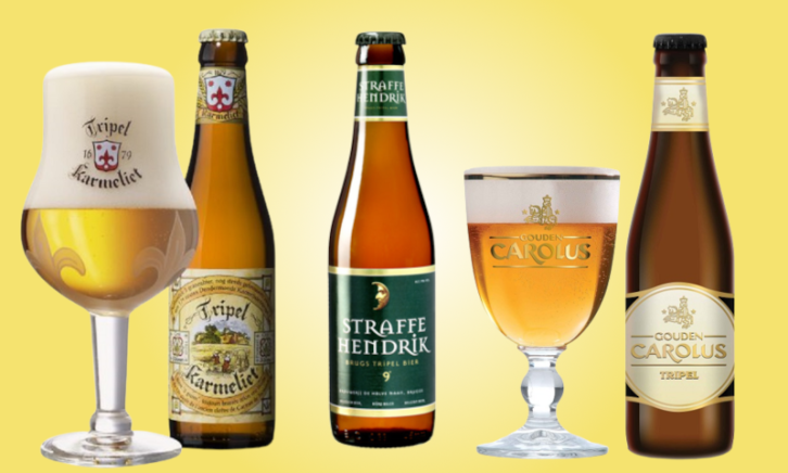 Tripels oftewel tripel bieren Drie tripel bieren